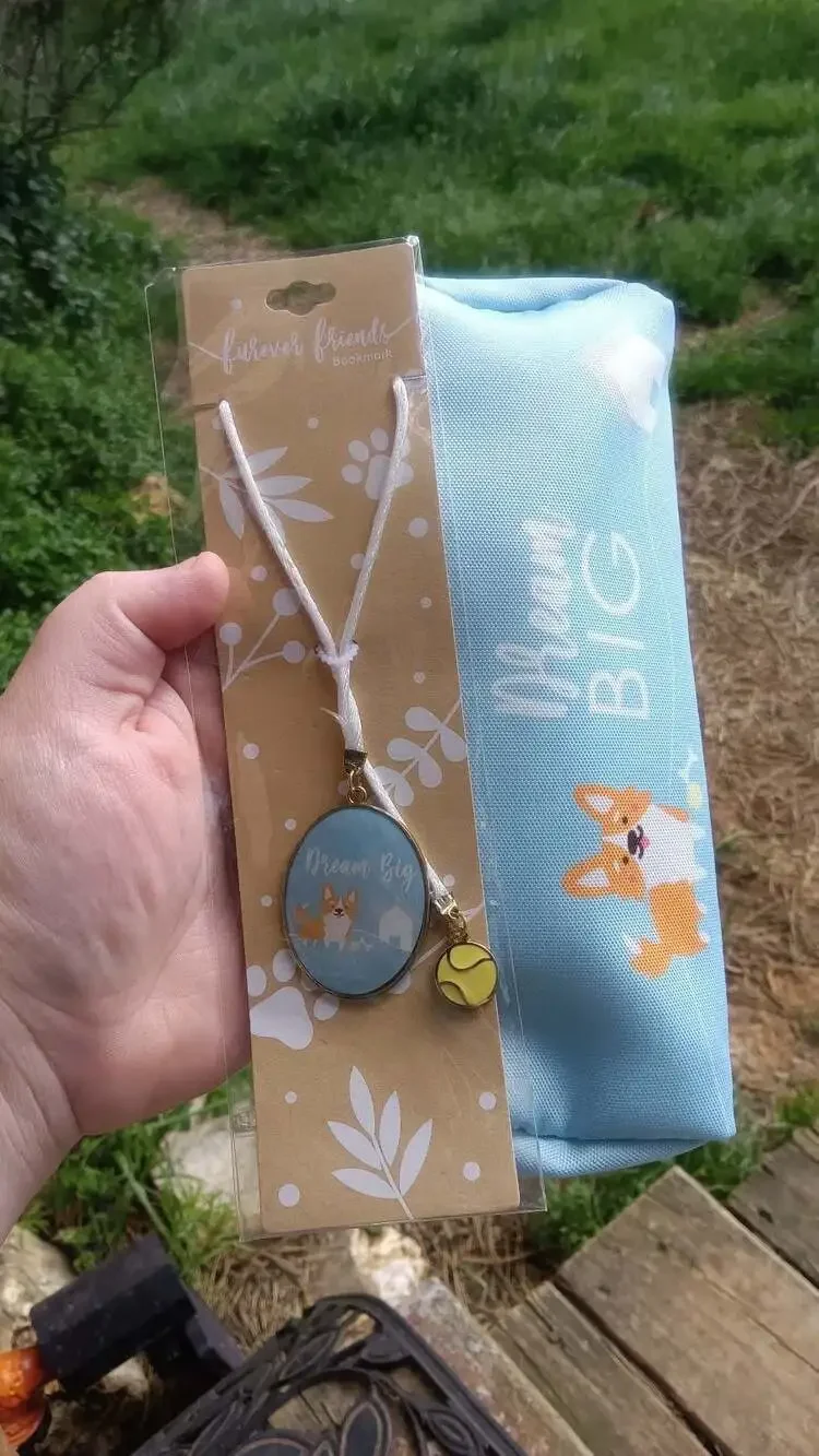 Corgi Pouch and bookmark bundle set!